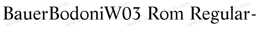 BauerBodoniW03 Rom Regular字体转换